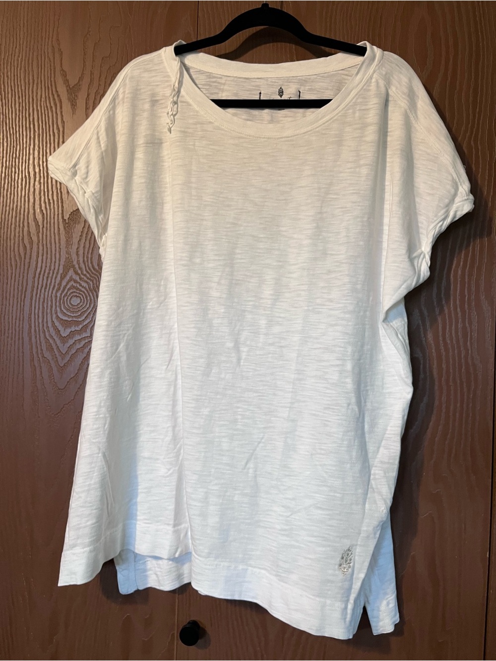 Free People White Short-Sleeve Tunic Top